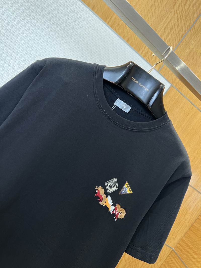 Dior Animal Embroidered Crew-Neck Short-Sleeve T-Shirt 2 2