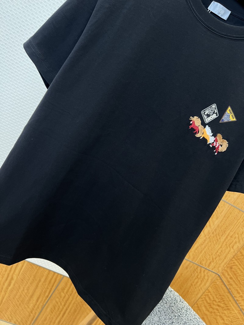 Dior Animal Embroidered Crew-Neck Short-Sleeve T-Shirt 2 3