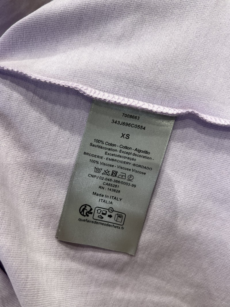 Dior Micro Logo Embroidered Crew-Neck Short-Sleeve T-Shirt 4 8