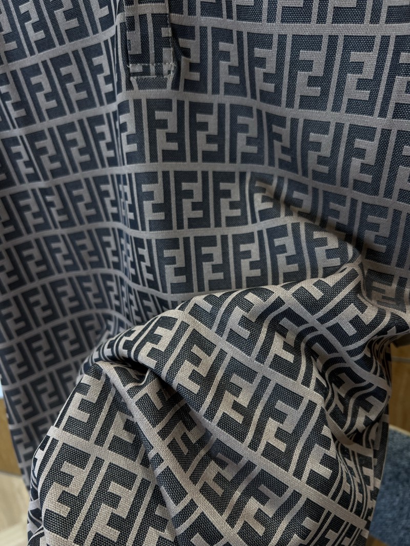 Fendi Double F All-Over Print Short-Sleeve Collared Polo Shirt 1 4