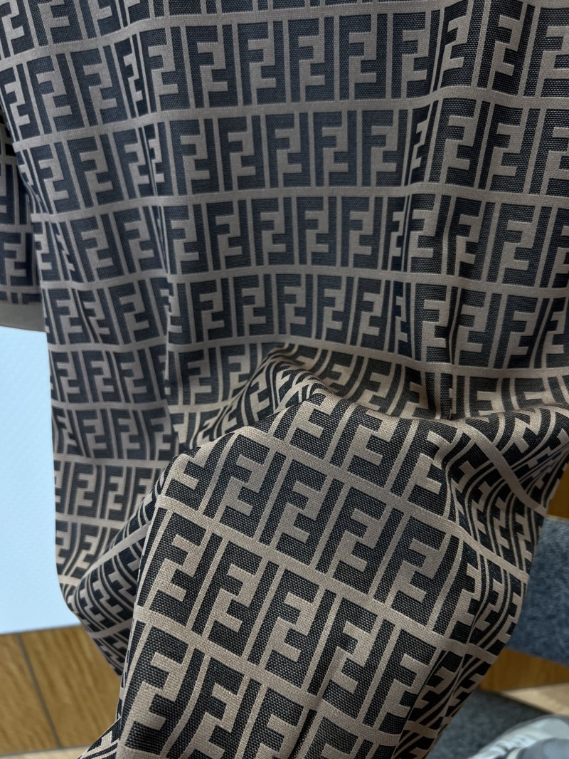 Fendi Double F All-Over Print Short-Sleeve Collared Polo Shirt 1 7
