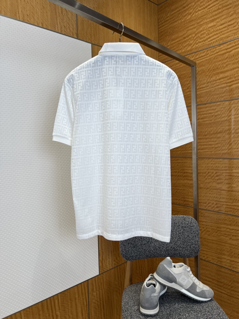 Fendi Double F All-Over Print Short-Sleeve Collared Polo Shirt 2 1