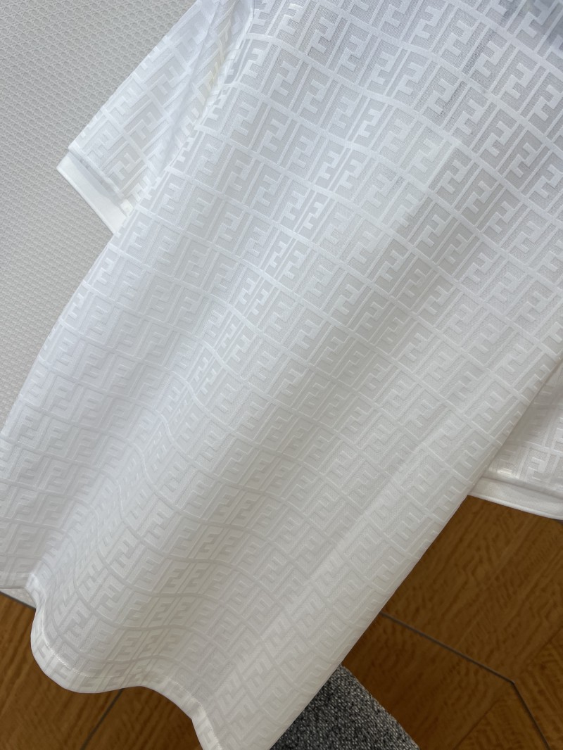 Fendi Double F All-Over Print Short-Sleeve Collared Polo Shirt 2 6