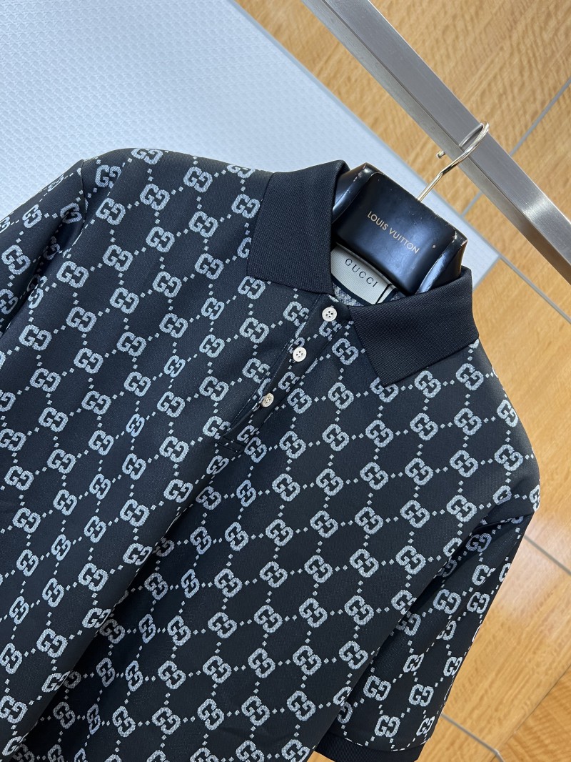 Gucci Double G All-Over Print Short-Sleeve Polo Shirt 1 2