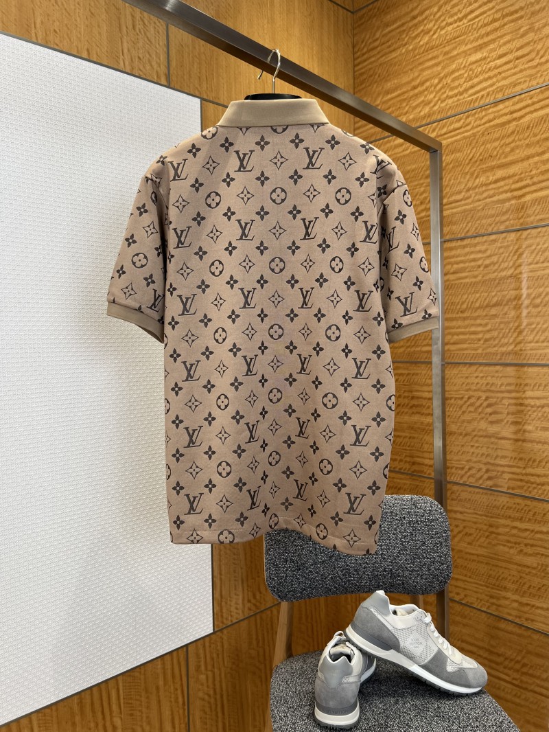 LV Classic Logo All-Over Print Short-Sleeve Polo Shirt 1 1