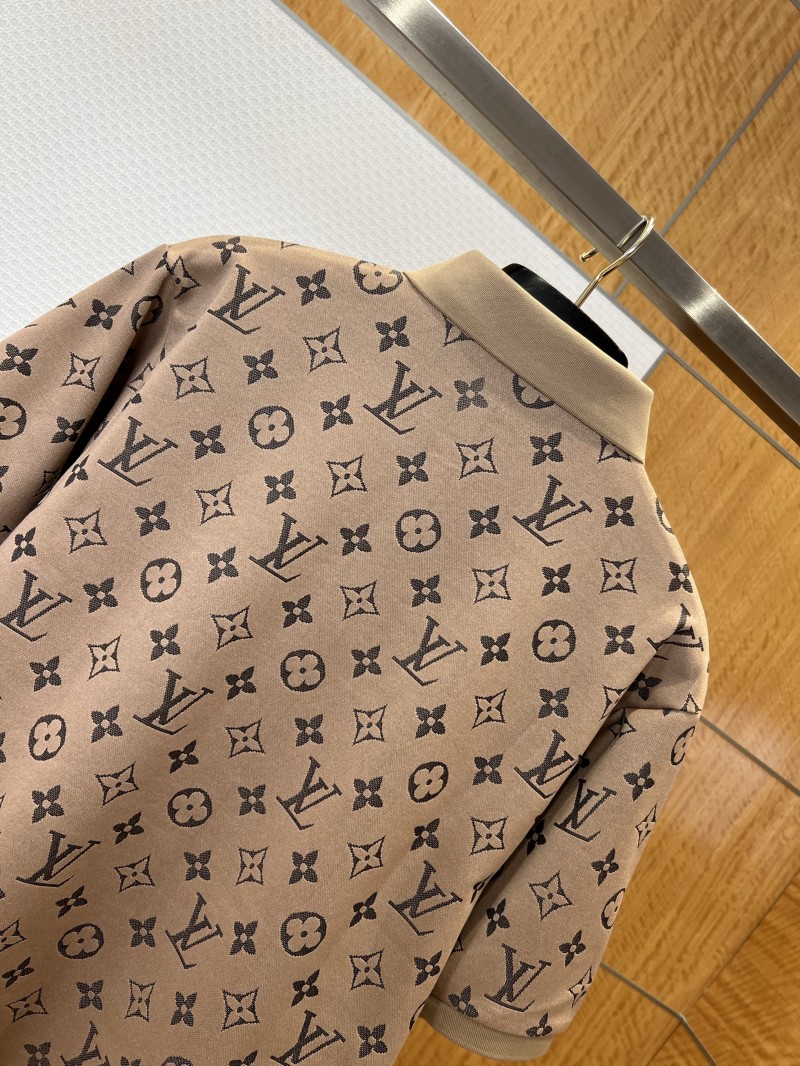 LV Classic Logo All-Over Print Short-Sleeve Polo Shirt 1 5