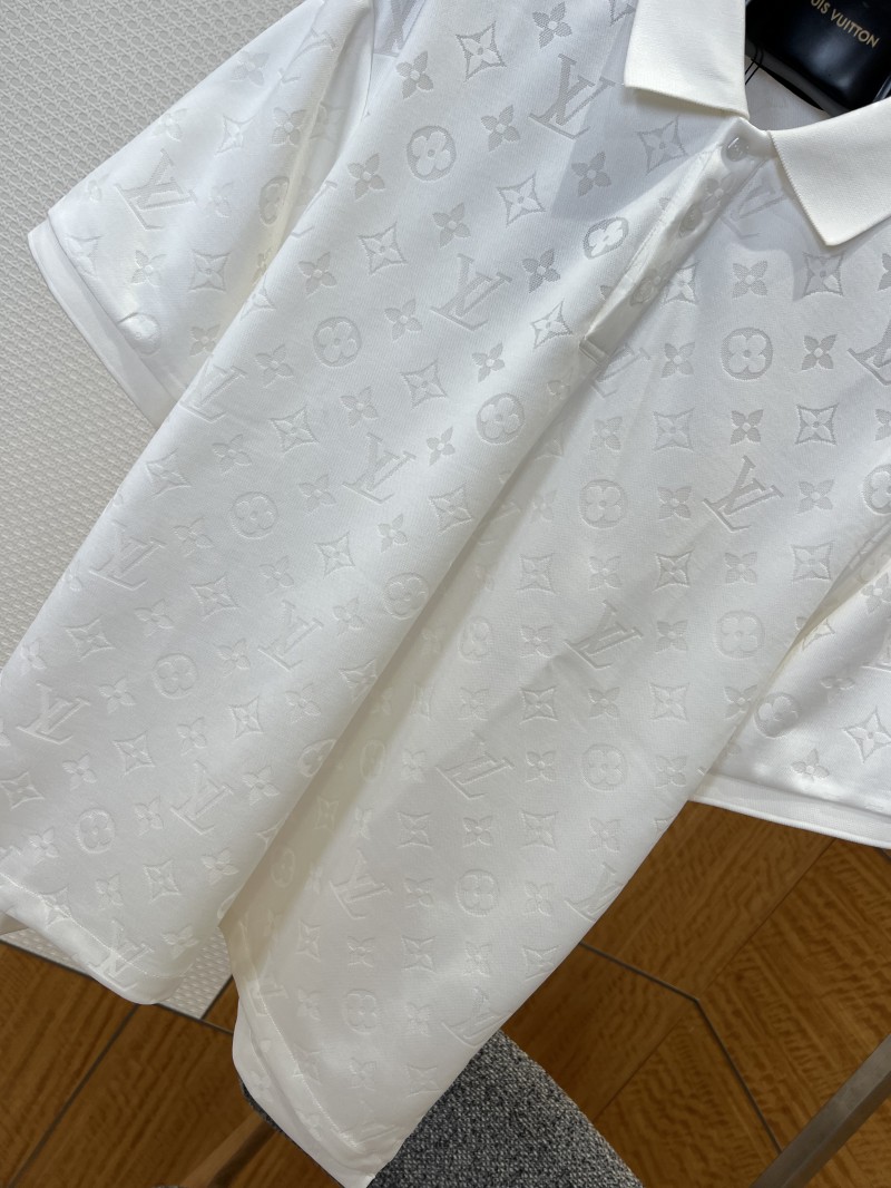 LV Classic Logo All-Over Print Short-Sleeve Polo Shirt 2 3