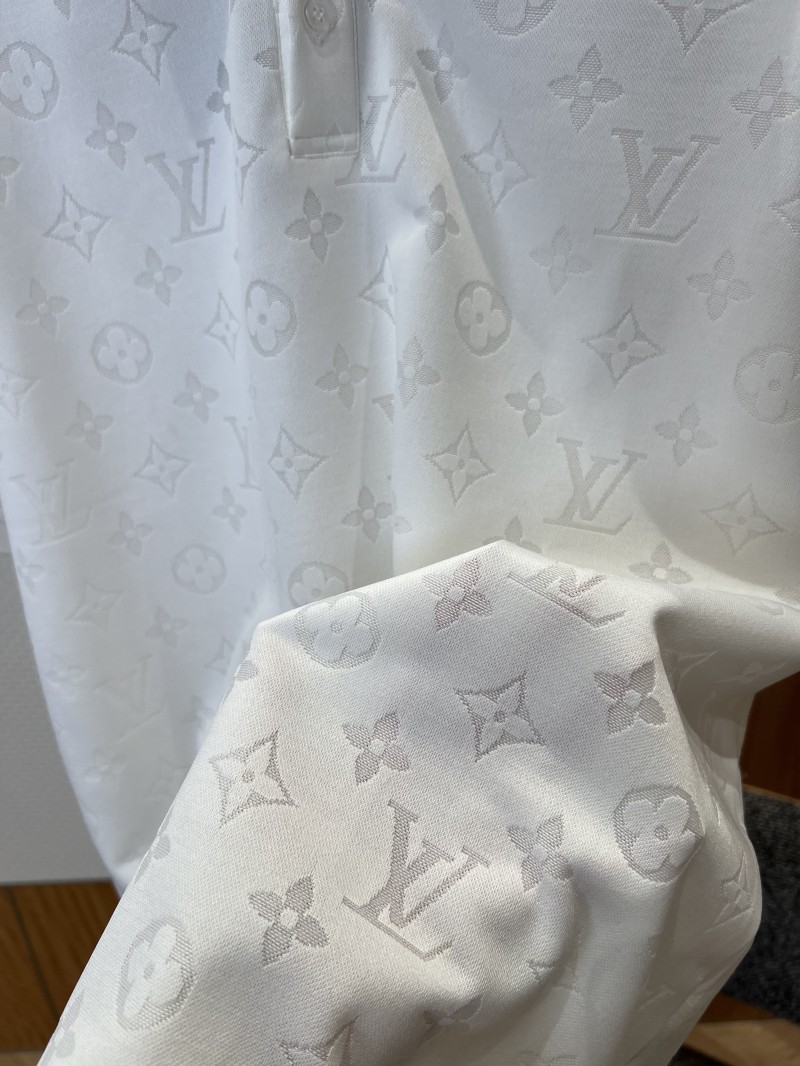 LV Classic Logo All-Over Print Short-Sleeve Polo Shirt 2 4
