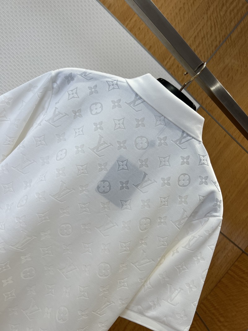 LV Classic Logo All-Over Print Short-Sleeve Polo Shirt 2 5
