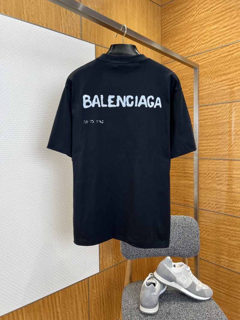 Balenciaga Distressed Letter Print Short-Sleeve T-Shirt 1