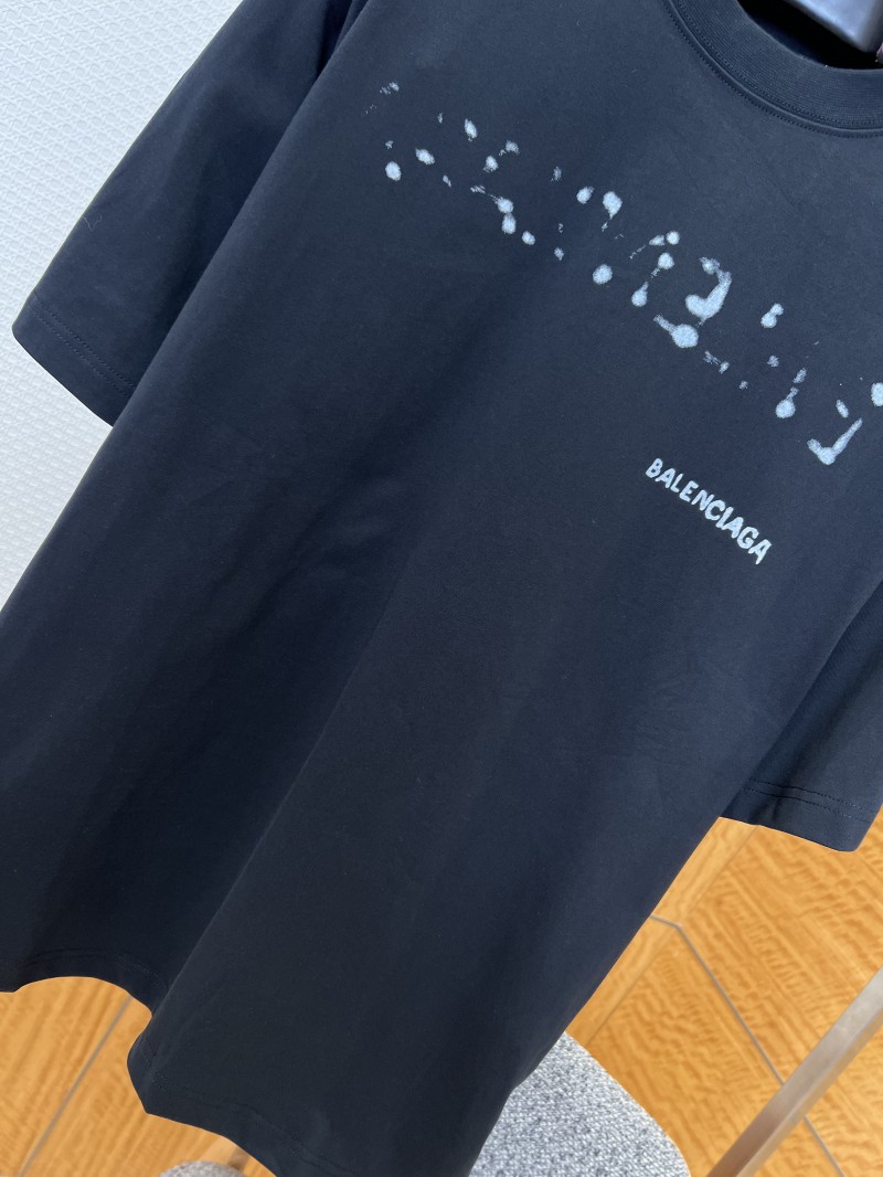 Balenciaga Distressed Letter Print Short-Sleeve T-Shirt 3
