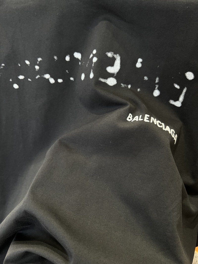 Balenciaga Distressed Letter Print Short-Sleeve T-Shirt 4