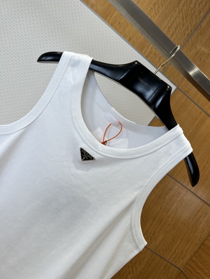 Prada Enamel Triangle Logo Sleeveless Tank Top 2 2