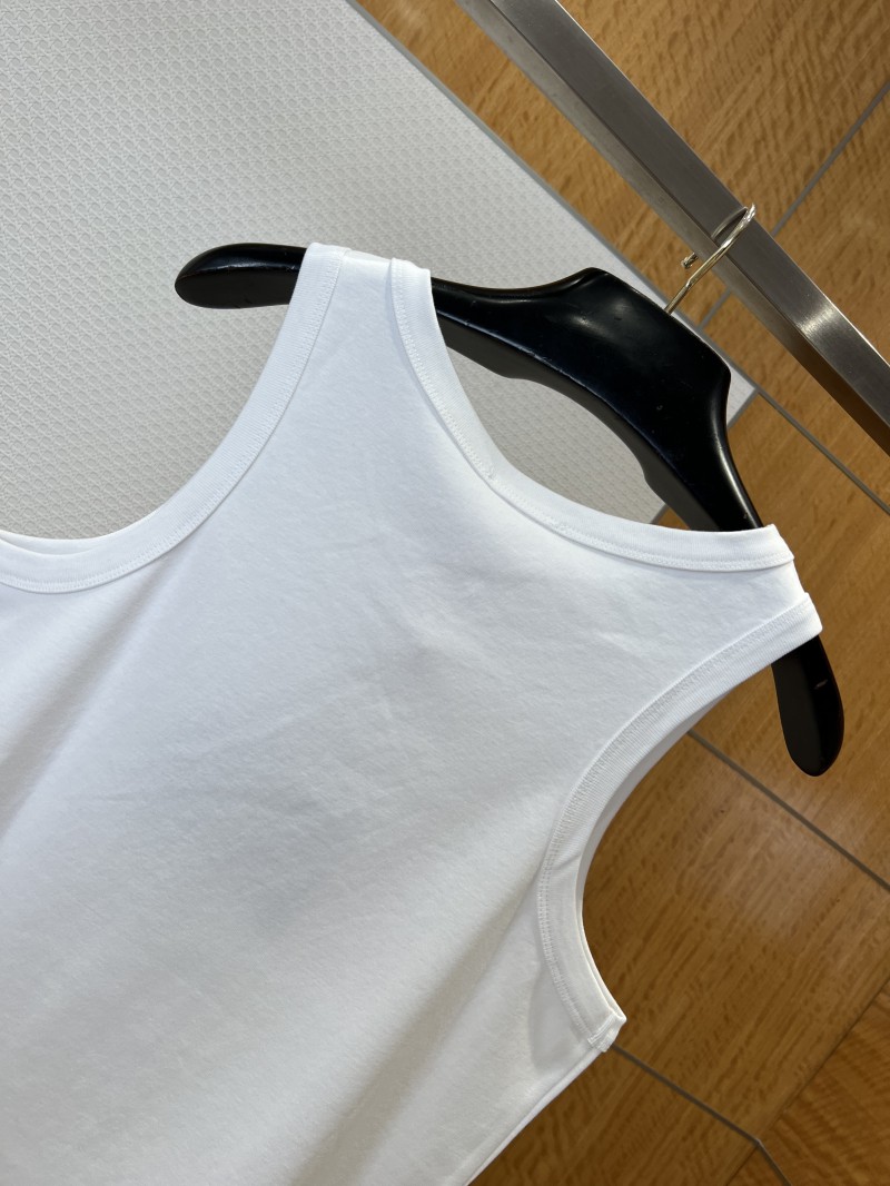 Prada Enamel Triangle Logo Sleeveless Tank Top 2 5