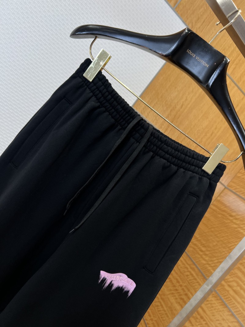 Balenciaga Letter Logo Embroidered Wide-Leg Casual Sweatpants 2