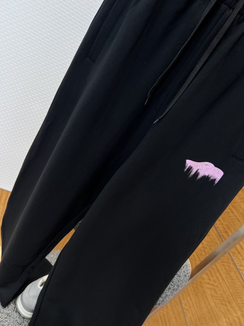 Balenciaga Letter Logo Embroidered Wide-Leg Casual Sweatpants 3