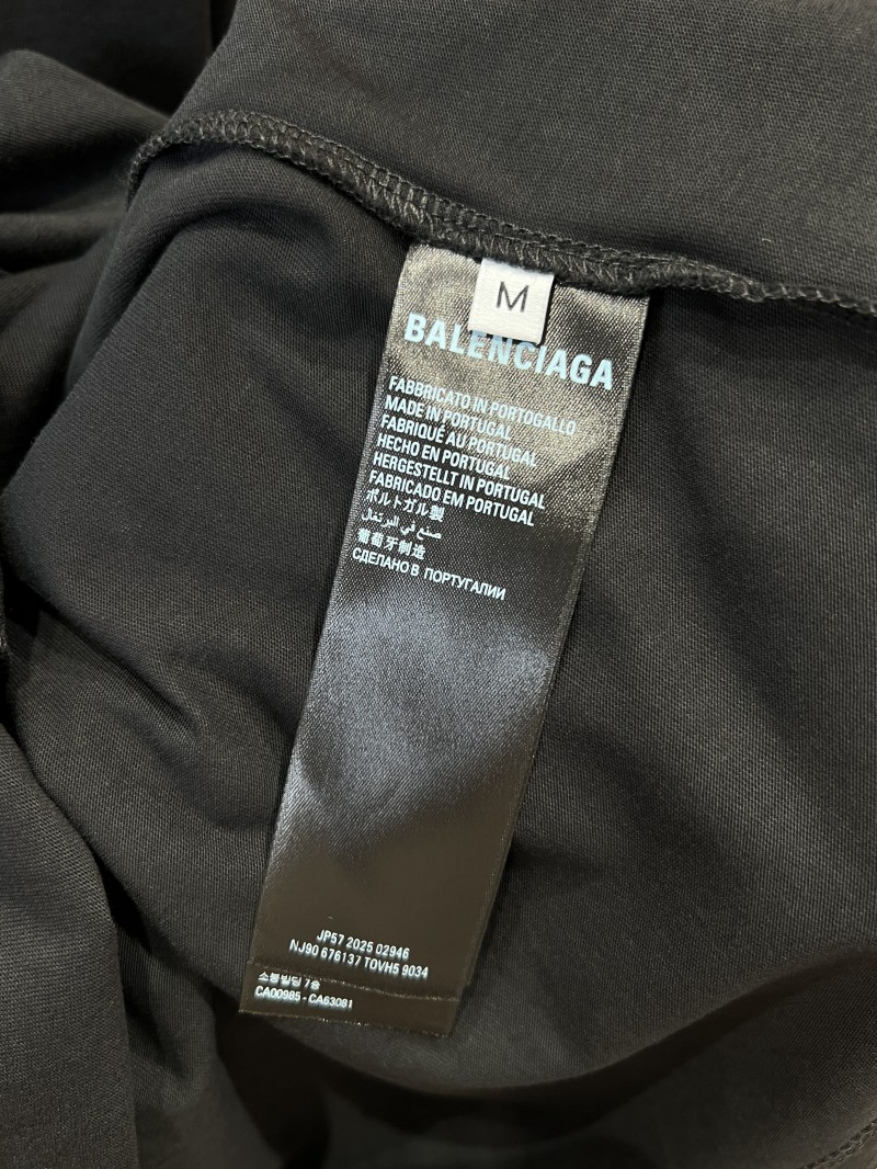 Balenciaga Gothic-Style Letter Embroidered Crew-Neck Short-Sleeve T-Shirt 8