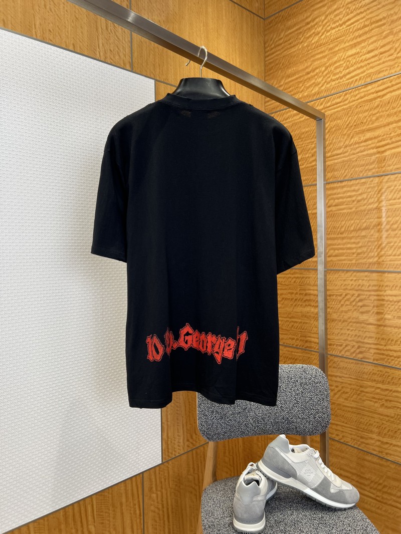 Balenciaga Gothic-Style Letter Print Embroidered Short-Sleeve T-Shirt 2 1