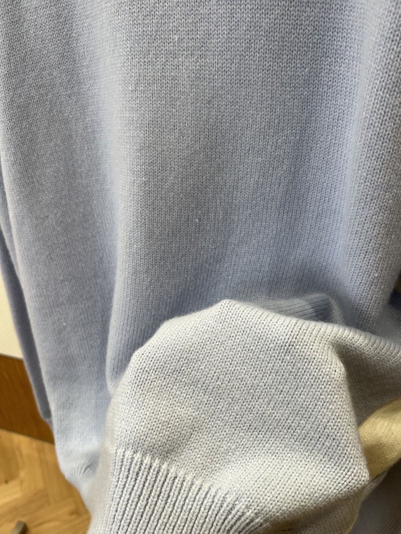 LV Pocket Embroidered V-Neck Color-Block Knit Cardigan 7