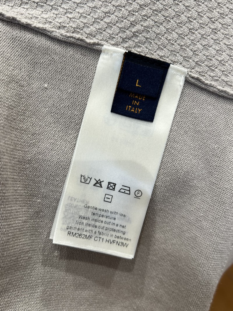 LV Embroidered Mesh Striped V-Neck Cardigan 8