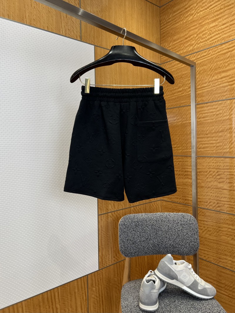 LV Logo-Embossed Drawstring Casual Shorts 2 1