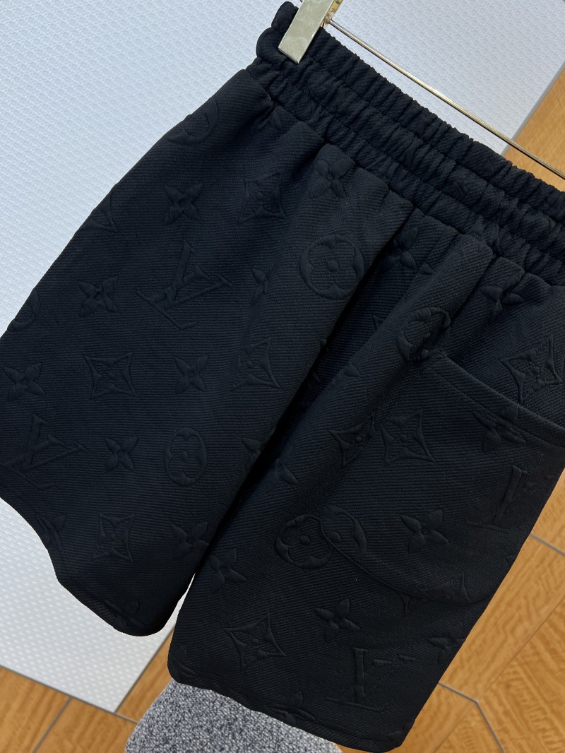 LV Logo-Embossed Drawstring Casual Shorts 2 6