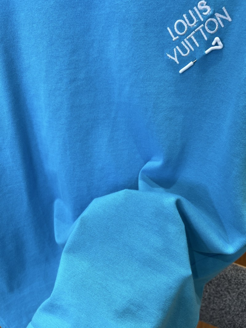 LV Pin Embroidered Knit Short-Sleeve T-Shirt 1 4
