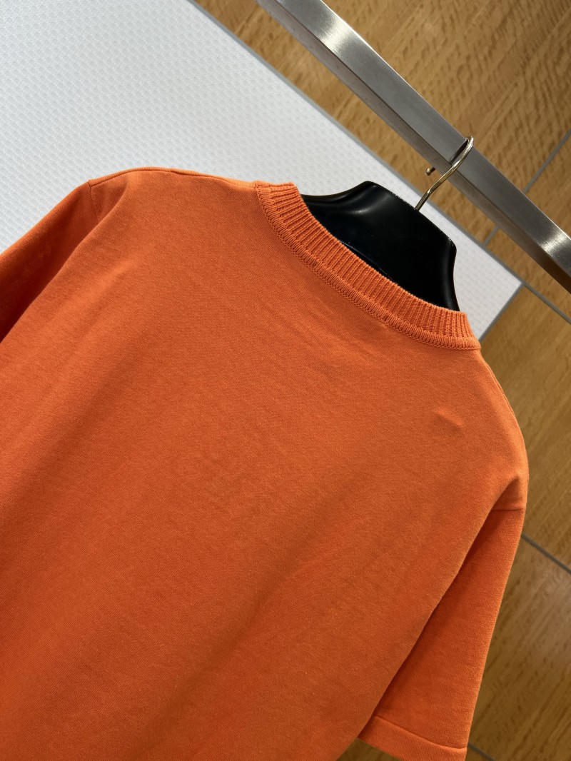 LV Pin Embroidered Knit Short-Sleeve T-Shirt 2 5