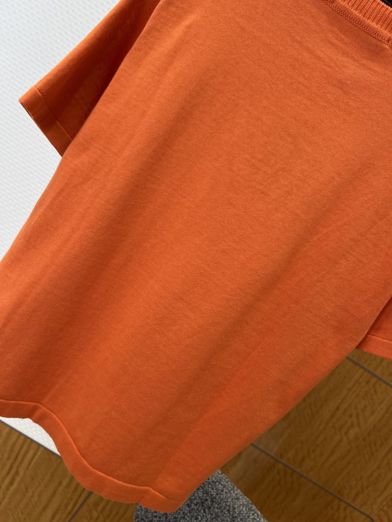 LV Pin Embroidered Knit Short-Sleeve T-Shirt 2 6