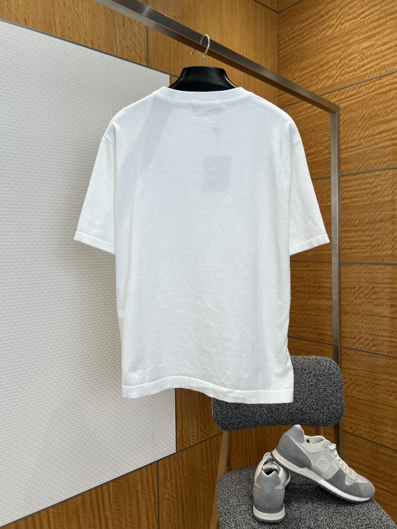LV Pin Embroidered Knit Short-Sleeve T-Shirt 3 1
