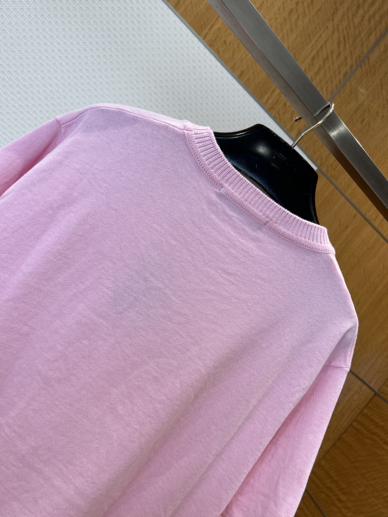 LV Pin Embroidered Knit Short-Sleeve T-Shirt 4 5