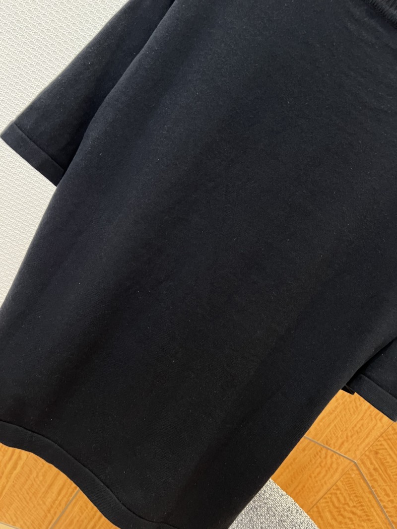 LV Pin Embroidered Knit Short-Sleeve T-Shirt 5 6
