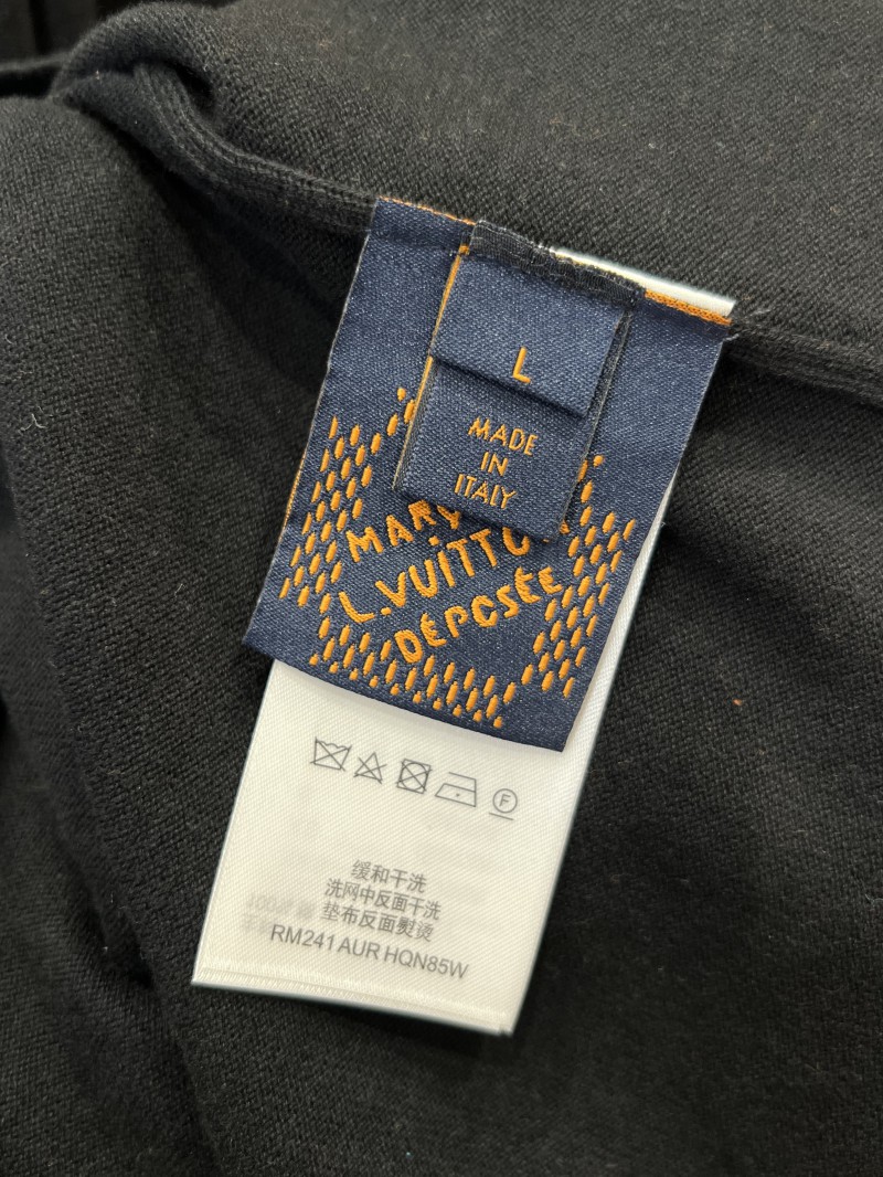 LV Pin Embroidered Knit Short-Sleeve T-Shirt 5 8