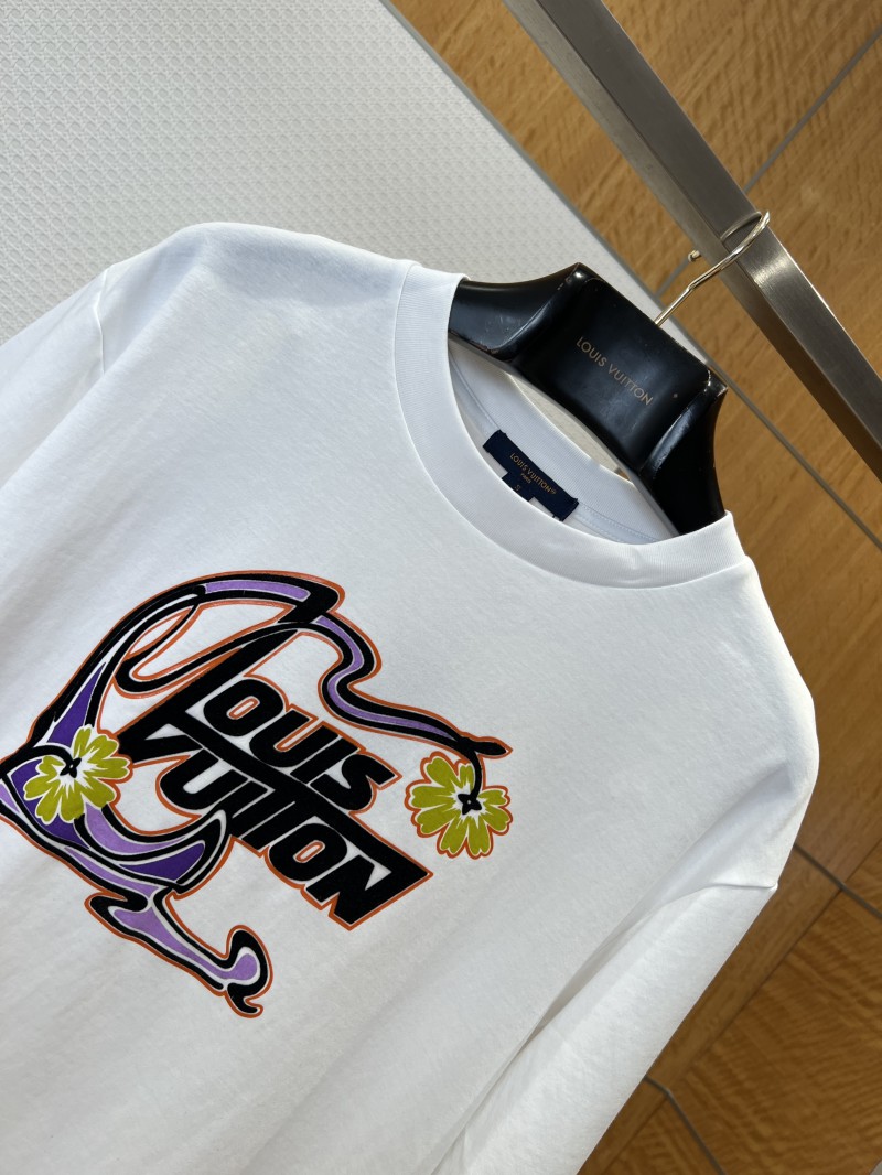 LV Graffiti Floral Print Short-Sleeve T-Shirt 2