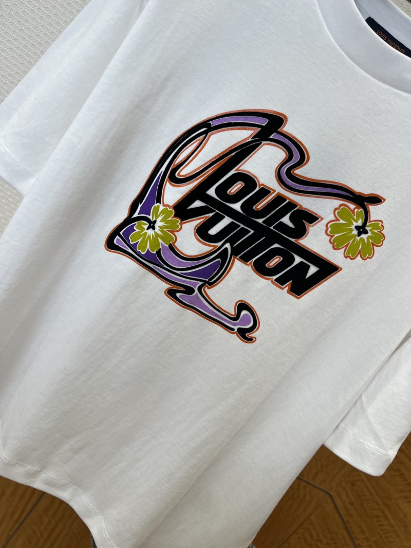 LV Graffiti Floral Print Short-Sleeve T-Shirt 3