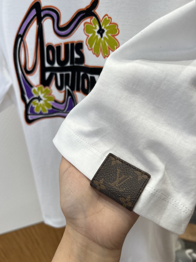LV Graffiti Floral Print Short-Sleeve T-Shirt 7
