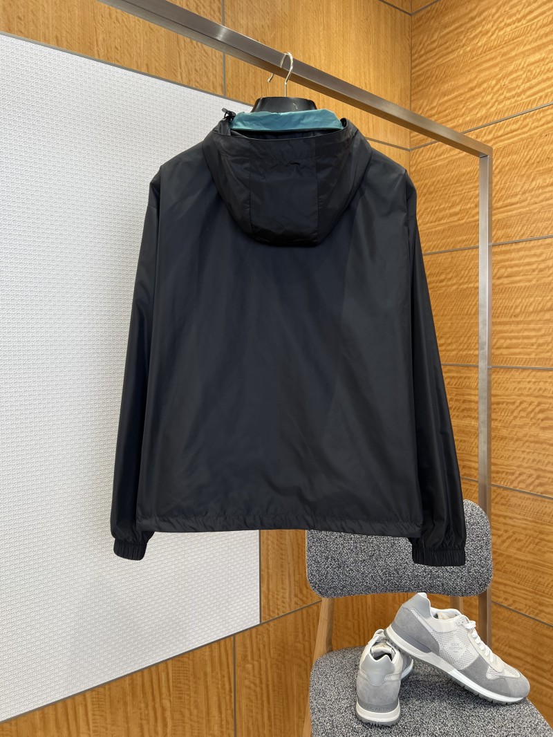 Prada Logo Reversible Detachable Hooded Jacket 3