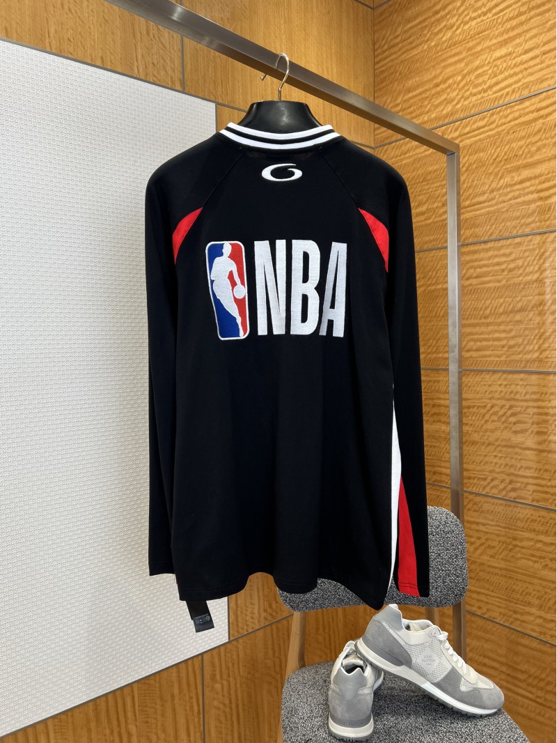 Balenciaga x NBA Collaboration Color-Blocked Long-Sleeve T-Shirt 1