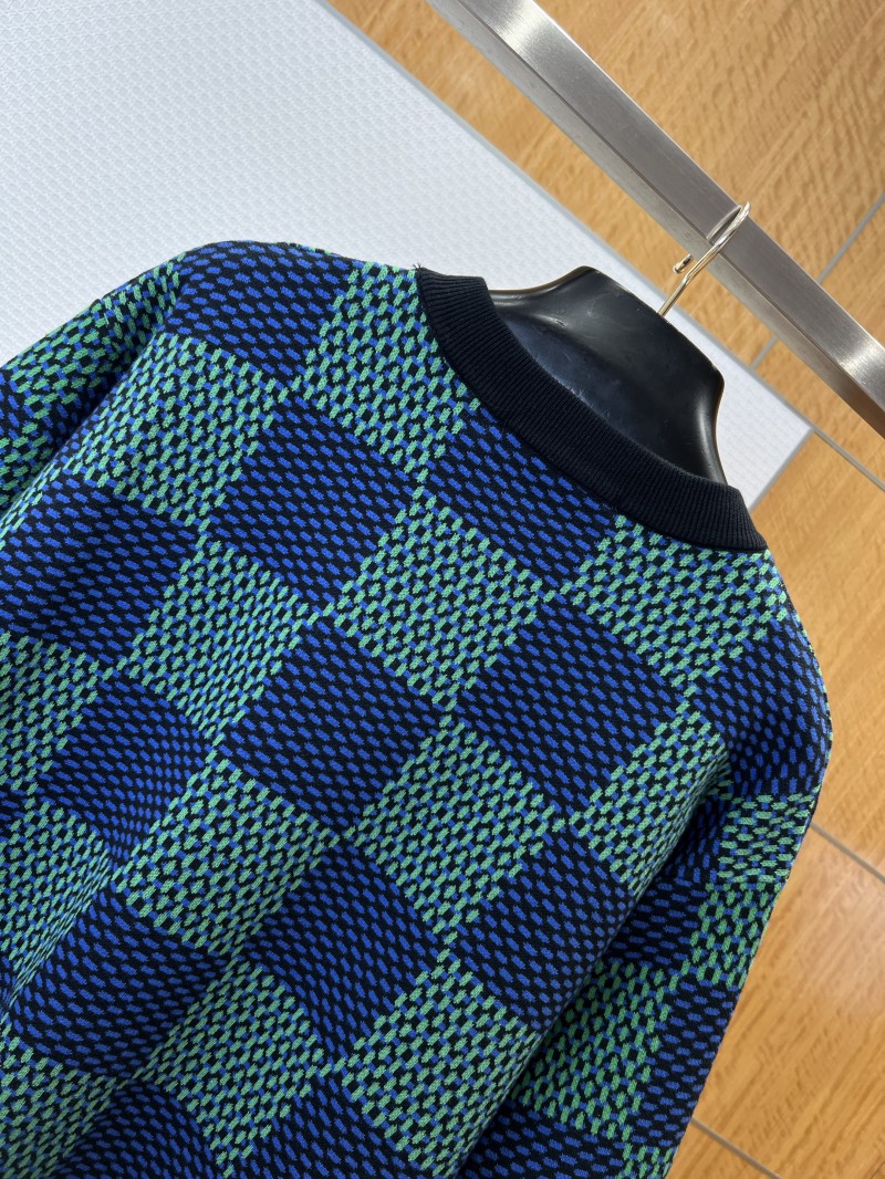 LV Classic Checkered Jacquard Knit Short-Sleeve T-Shirt 1 5