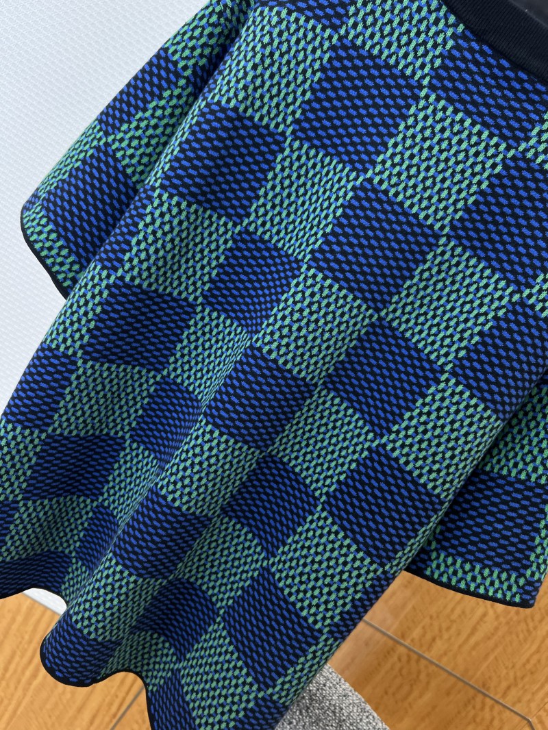 LV Classic Checkered Jacquard Knit Short-Sleeve T-Shirt 1 6