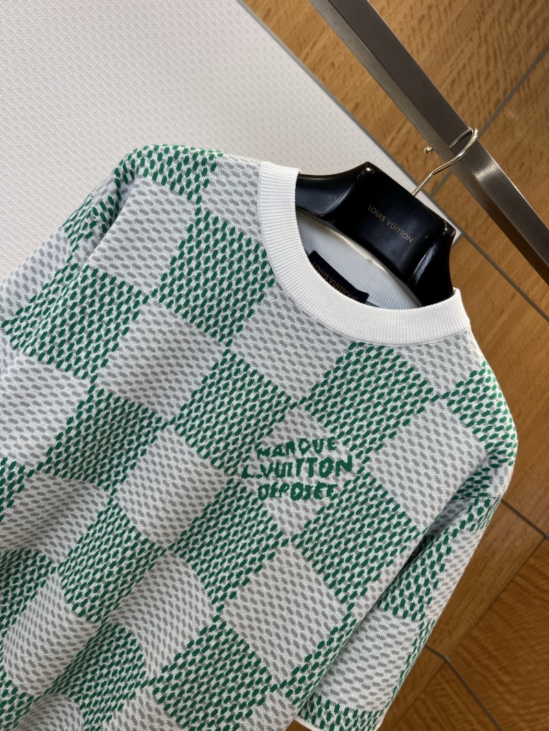 LV Classic Checkered Jacquard Knit Short-Sleeve T-Shirt 2 2