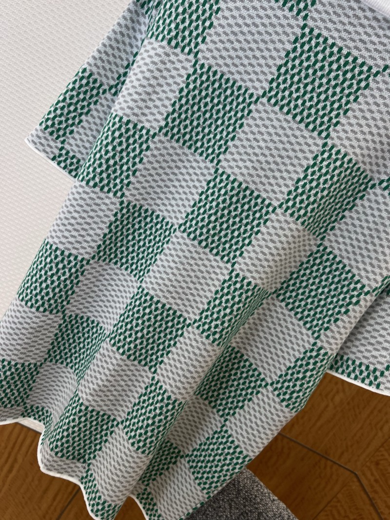LV Classic Checkered Jacquard Knit Short-Sleeve T-Shirt 2 6