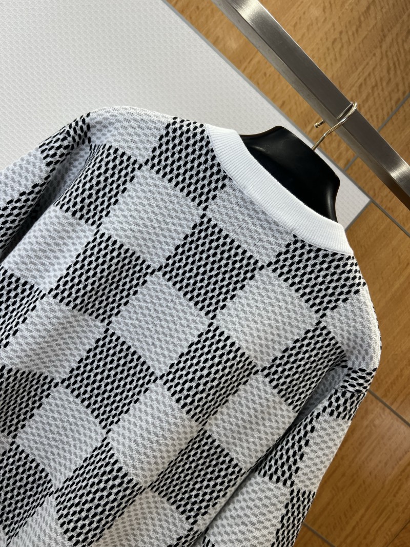 LV Classic Checkered Jacquard Knit Short-Sleeve T-Shirt 3 5