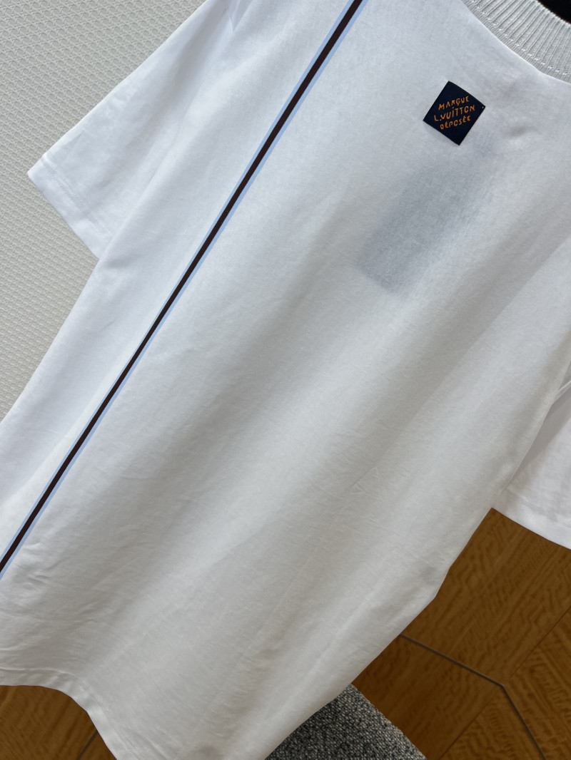 LV Crown Embroidered Twill Crew-Neck Short-Sleeve T-Shirt 6