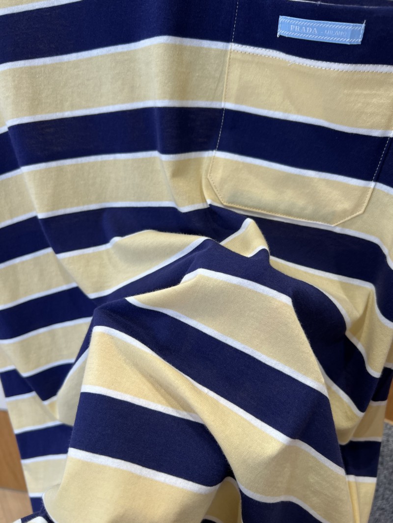 Prada Striped Cotton Short-Sleeve T-Shirt 4