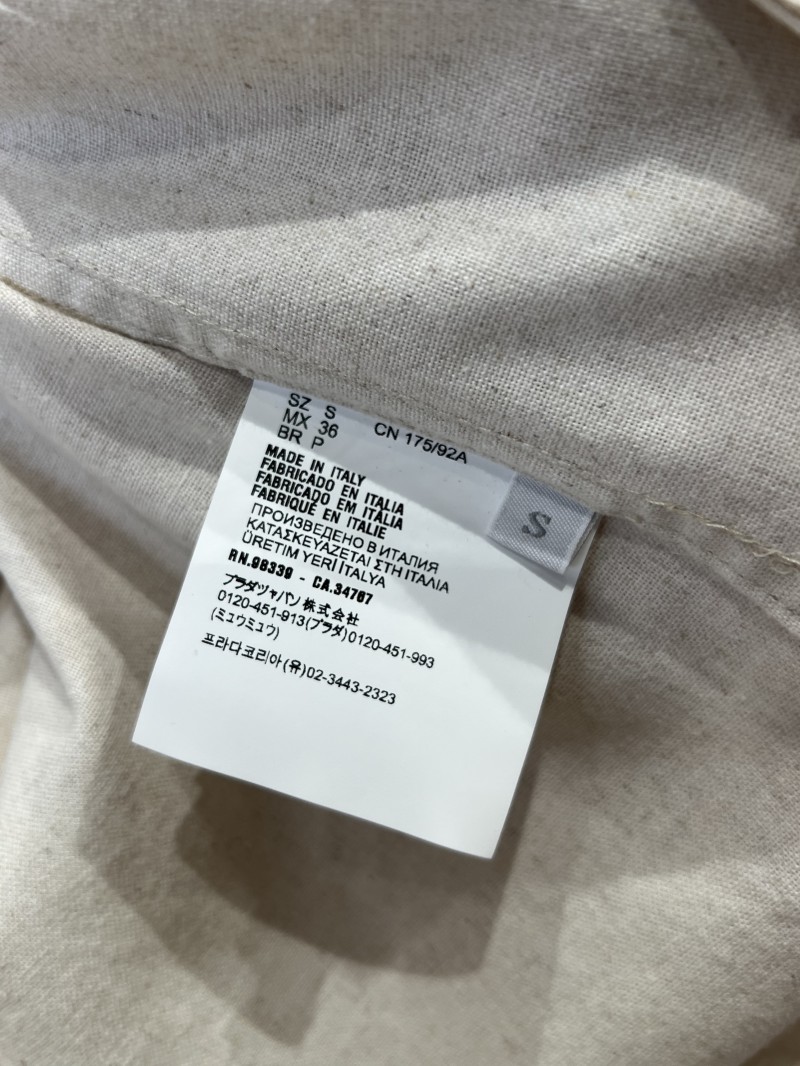 Prada Metal Micro-Logo Pocket Short-Sleeve lapel Shirt 8
