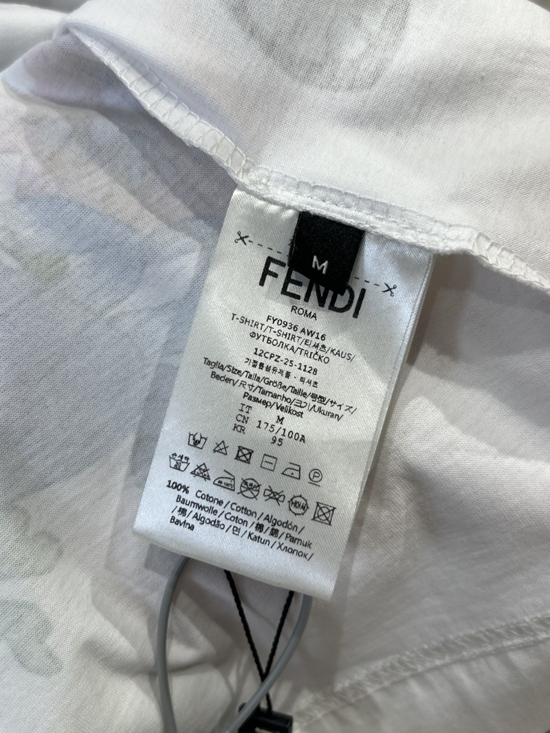 Fendi Short-Sleeve T-Shirt with Alphabet Floral Print 8