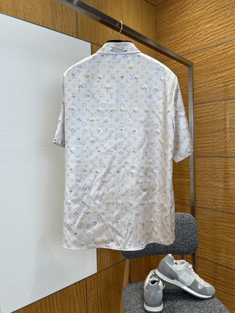 LV Monogram Print Silk Short-Sleeve Shirt 1 1
