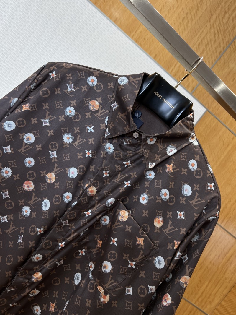 LV Monogram Print Silk Short-Sleeve Shirt 2 2