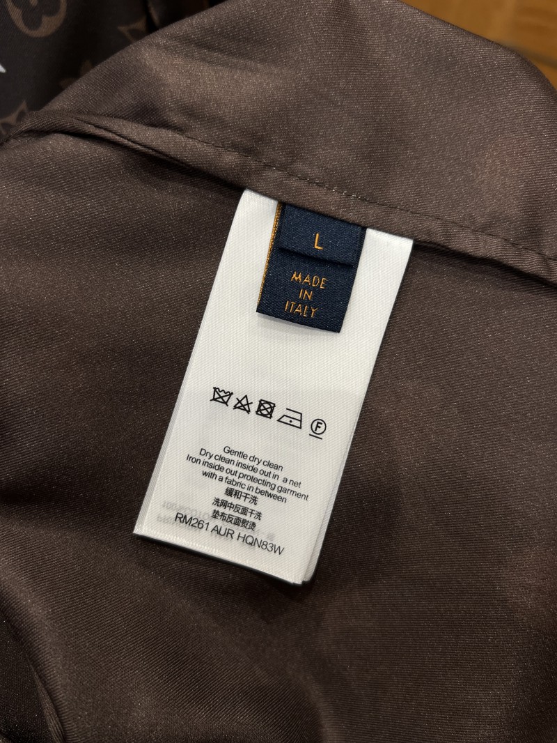 LV Monogram Print Silk Short-Sleeve Shirt 2 8